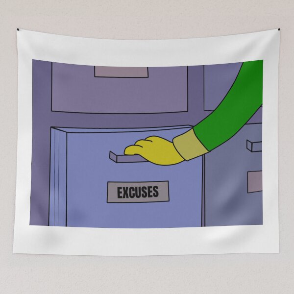 Item preview, Simpsons Excuses Meme  designed and sold by cnon626.