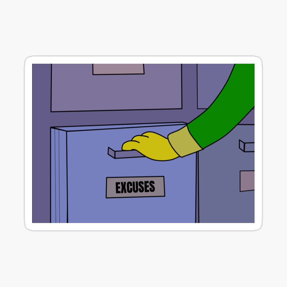 Simpsons Excuses Meme  Tapestry for Sale by cnon626 | Redbubble