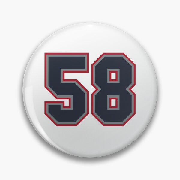 Item preview, 58 Navy Grey Red Sports Number Fifty-Eight designed and sold by HelloFromAja.