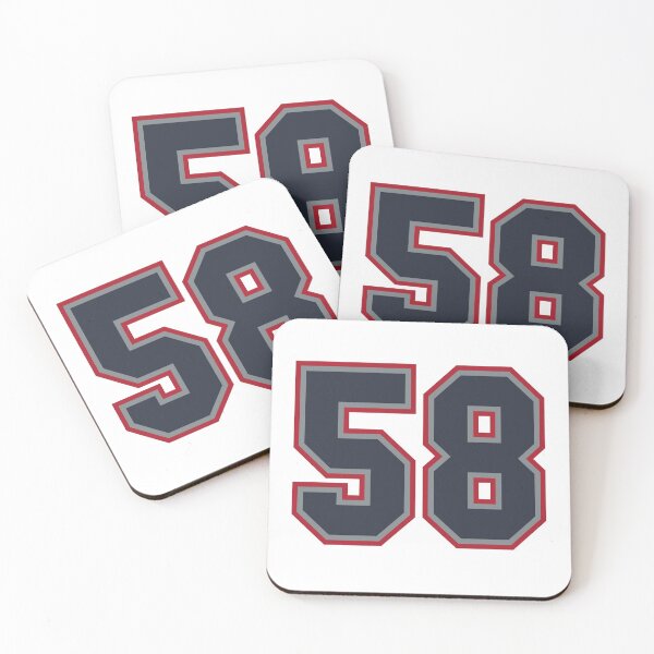 Item preview, 58 Navy Grey Red Sports Number Fifty-Eight designed and sold by HelloFromAja.