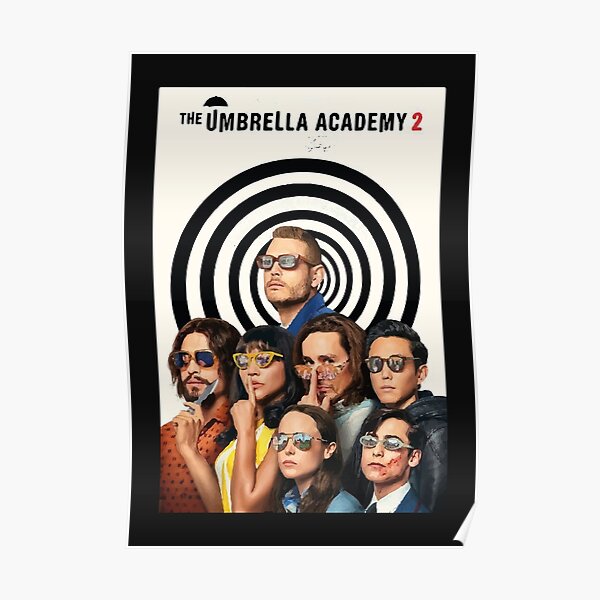 The Umbrella Academy Characters Poster For Sale By Jammy2471 Redbubble 