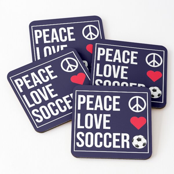 Item preview, Peace Love Soccer designed and sold by CatArtStore.