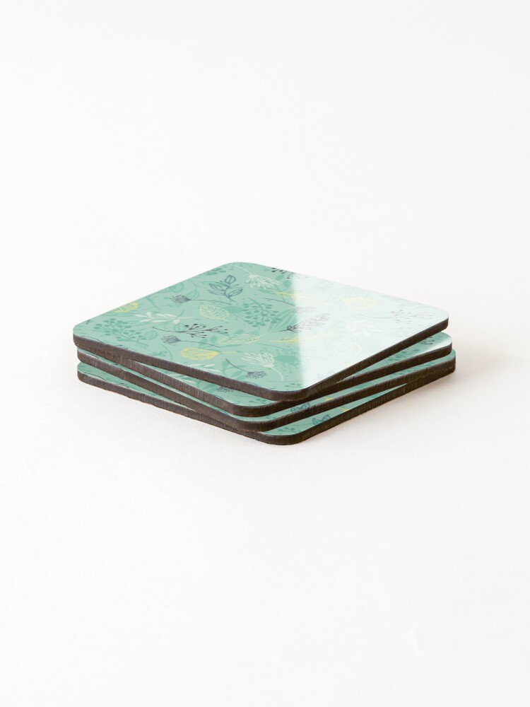 Thumbnail 4 of 5, Coasters (Set of 4), Forest herbs pattern designed and sold by Rakos-Merch.