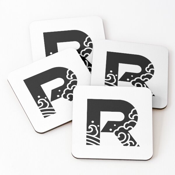 Item preview, The great wave off kanagawa letter R designed and sold by WelcomeToJapan.