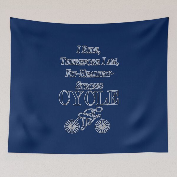 Item preview, Funny Cyclist Cycling I Ride Therefore I Am Fit Healthy Strong designed and sold by tlcgraphix.