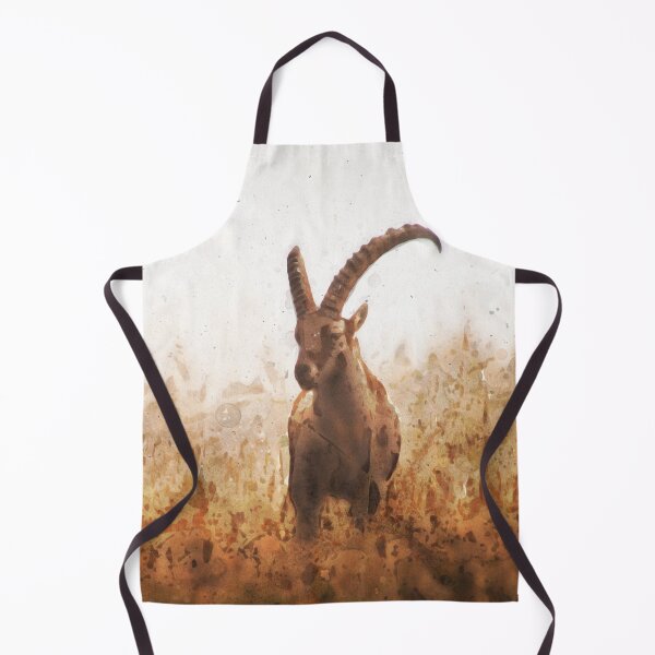 Item preview, Ibex - Mountain Goats _ watercolor painting designed and sold by shokA Design.