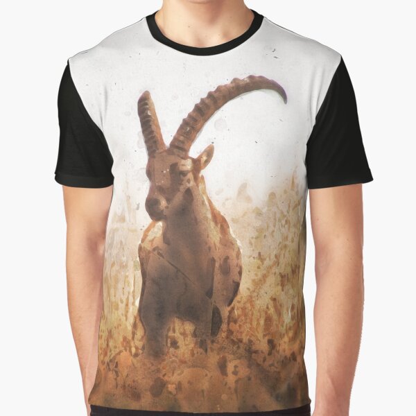 Item preview, Ibex - Mountain Goats _ watercolor painting designed and sold by shokA Design.