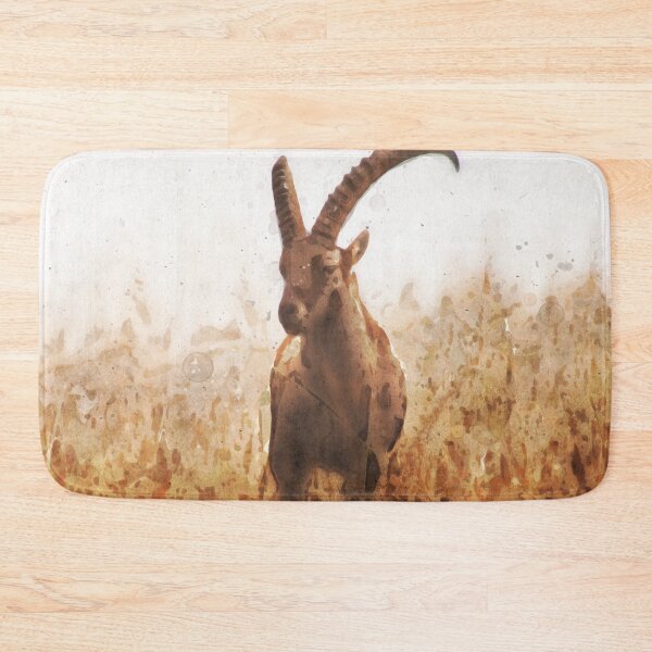 Item preview, Ibex - Mountain Goats _ watercolor painting designed and sold by shokA Design.