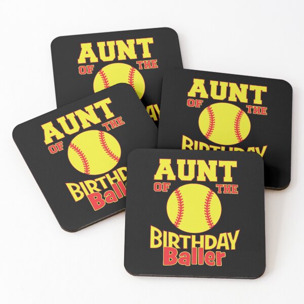 Item preview, Aunt Of The Birthday Baller Softball Lover B-day Party product designed and sold by Grabitees.