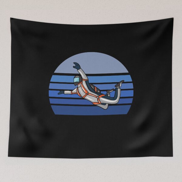 Item preview, Retro Blue Skydiver designed and sold by Whynot123.