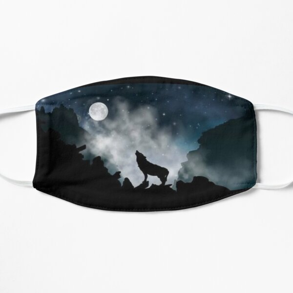 Howling Wolf Moon Flat Mask