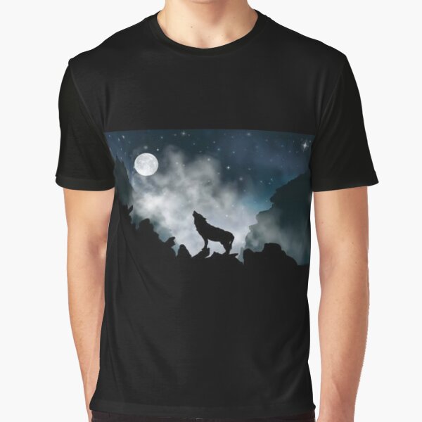 Howling Wolf Moon Graphic T-Shirt