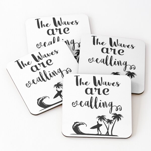 Item preview, The Waves Are Calling, Silhouette Of Surfer And Beach designed and sold by 4AllTimes.