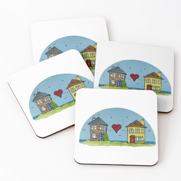 Item preview, Seaside Houses Big Red Heart designed and sold by PaulRaynor.