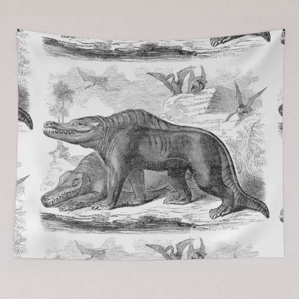 Item preview, megalosaurus dinosaur  illustration designed and sold by Vintage Designs +.