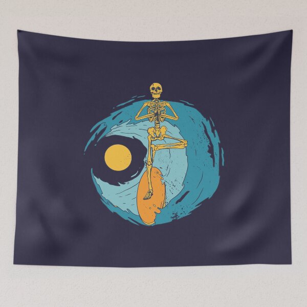 Item preview, Skeleton surfer, surfboard designed and sold by DerSenat.