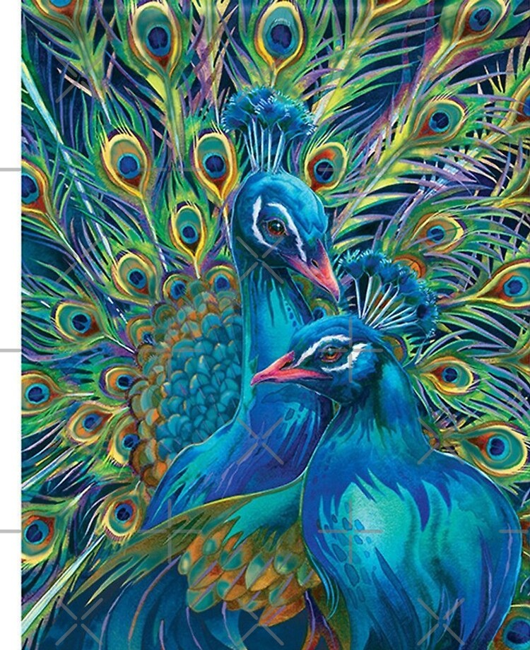 peacock couple painting