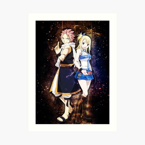 Natsu Dragneel On Fire Art Print By Terpres Redbubble