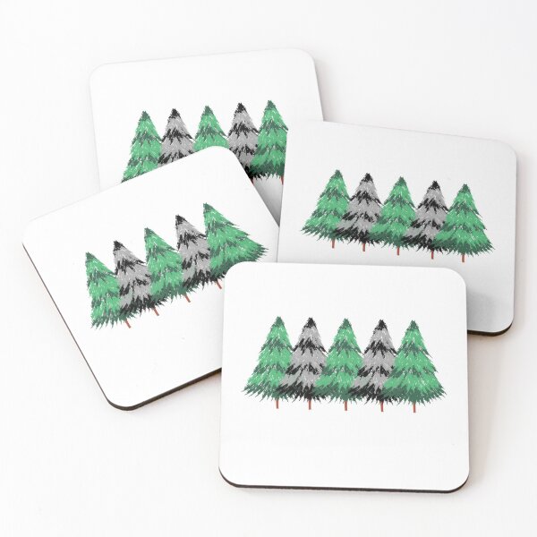 Item preview, Green & Black Trees designed and sold by aBodizeR.
