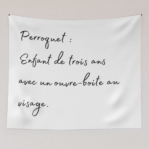 Item preview, parrot 3years old kid french quote designed and sold by L'Atelier Oranjade.