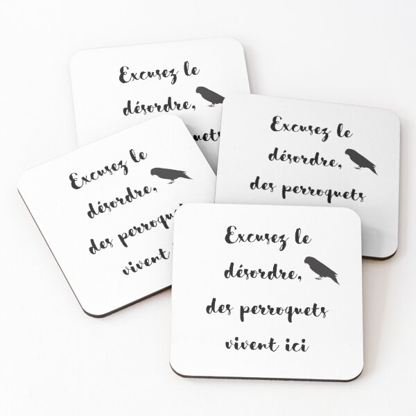 Item preview, sorry for the mess, parrot lives here french quote designed and sold by L'Atelier Oranjade.