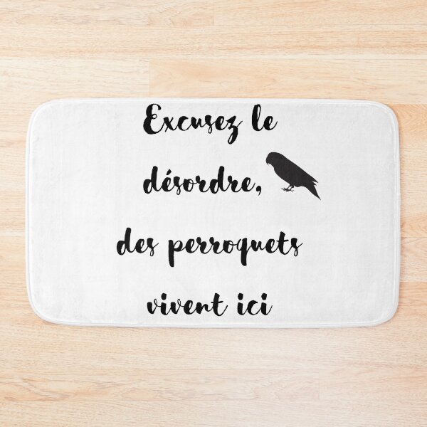 Item preview, sorry for the mess, parrot lives here french quote designed and sold by L'Atelier Oranjade.