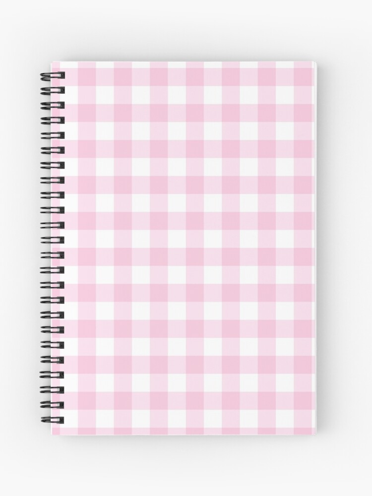 Cuaderno de espiral «Patrón de cuadro vichy rosa pastel rosa pastel» de  ennbe | Redbubble