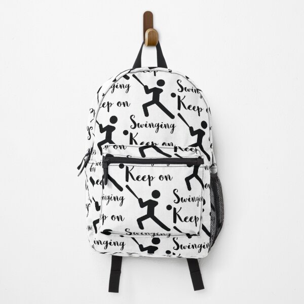 Item preview, Keep Swinging, With Silhouette Of Person Swinging Baseball Bat designed and sold by 4AllTimes.