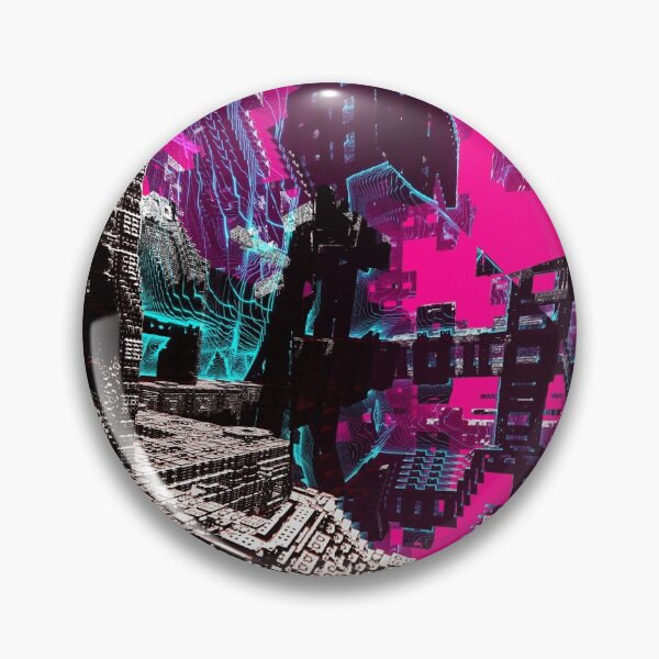 Item preview, Futuristic Geometric Structures in pink fog designed and sold by S Y N T H R E A L M.