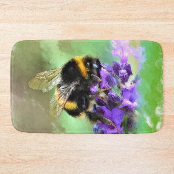 Item preview, Bumble bee on lavender flower nature picture designed and sold by Julieford.