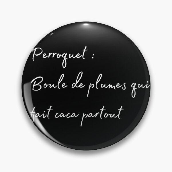 Item preview, Parrot, Bird poop everyere french quote white designed and sold by L'Atelier Oranjade.