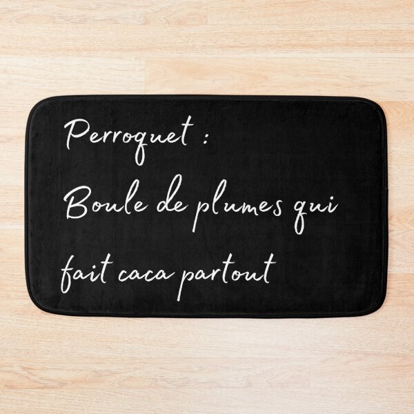 Item preview, Parrot, Bird poop everyere french quote white designed and sold by L'Atelier Oranjade.