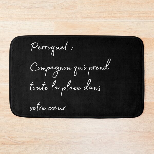 Item preview, Parrot take all the place in your hearth french quote white designed and sold by L'Atelier Oranjade.