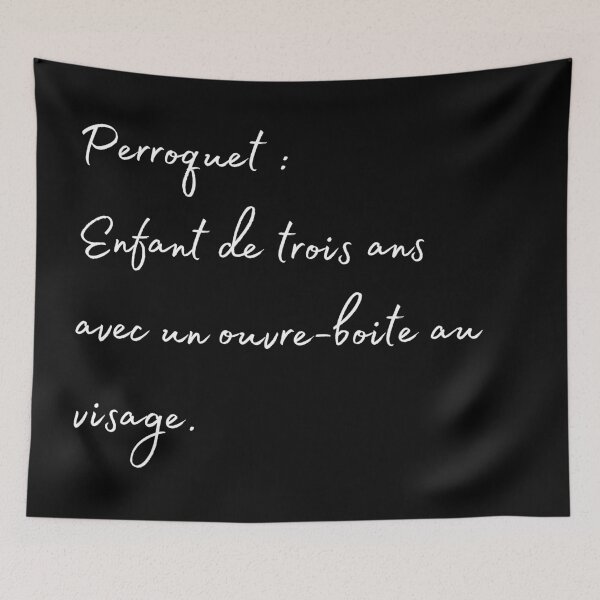 Item preview, parrot 3years old kid french quote white designed and sold by L'Atelier Oranjade.