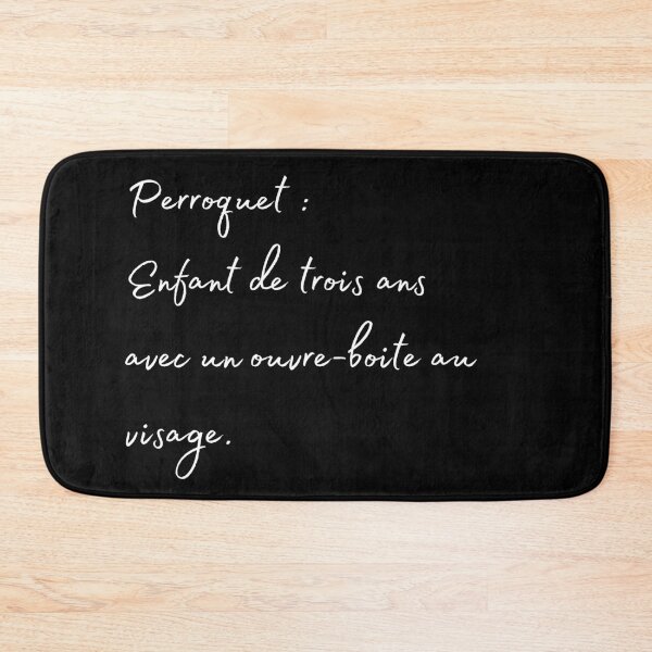 Item preview, parrot 3years old kid french quote white designed and sold by L'Atelier Oranjade.