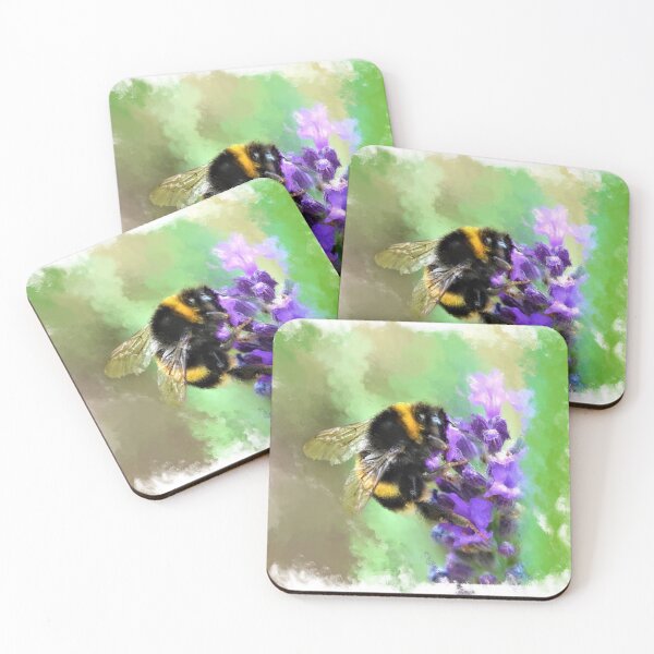 Item preview, Bumble bee on lavender flower nature picture designed and sold by Julieford.