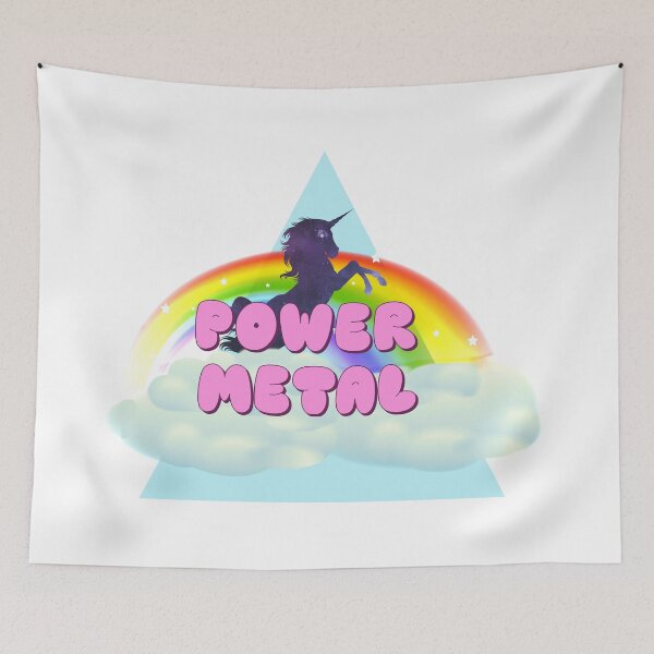 Item preview, POWER METAL RAINBOW UNICORN designed and sold by sherwinc.