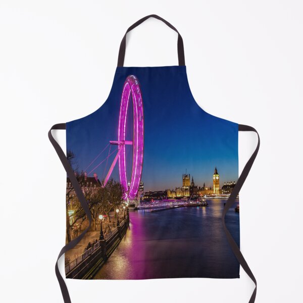 Item preview, Stunning clear night blue sky with Big Ben, London Eye, Thames River at Night designed and sold by HTPOP.