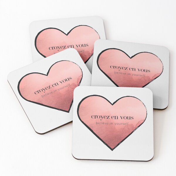 Item preview, Croyez en Vous - Believe in Yourself Watercolor Heart designed and sold by M-lee400.