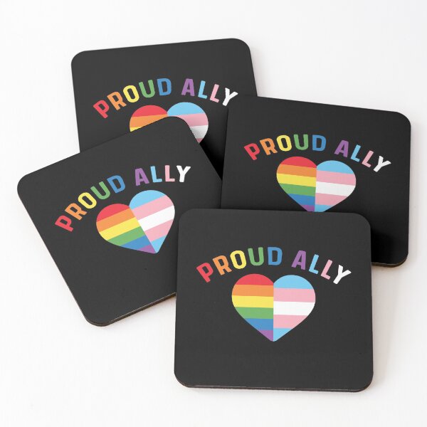 Item preview, Proud Ally LGBT Transgender Heart Pride Trans Flag designed and sold by Queer Pride Shop.