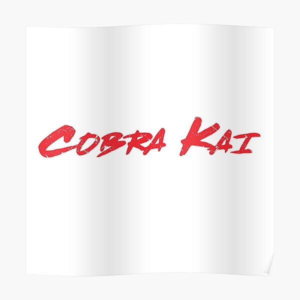 &quot;Cobra Kai text logo&quot; Poster by ByEmil | Redbubble