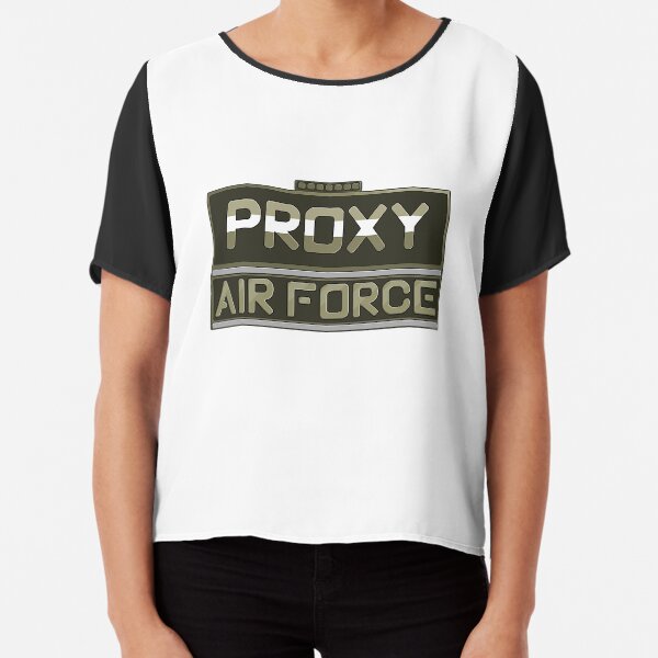 Proxy Air Force Game Chiffon Top