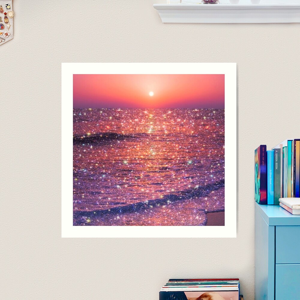 Society6 Sunset by Mareike B〓hmer Graphics Sunset And Glitter Ocean