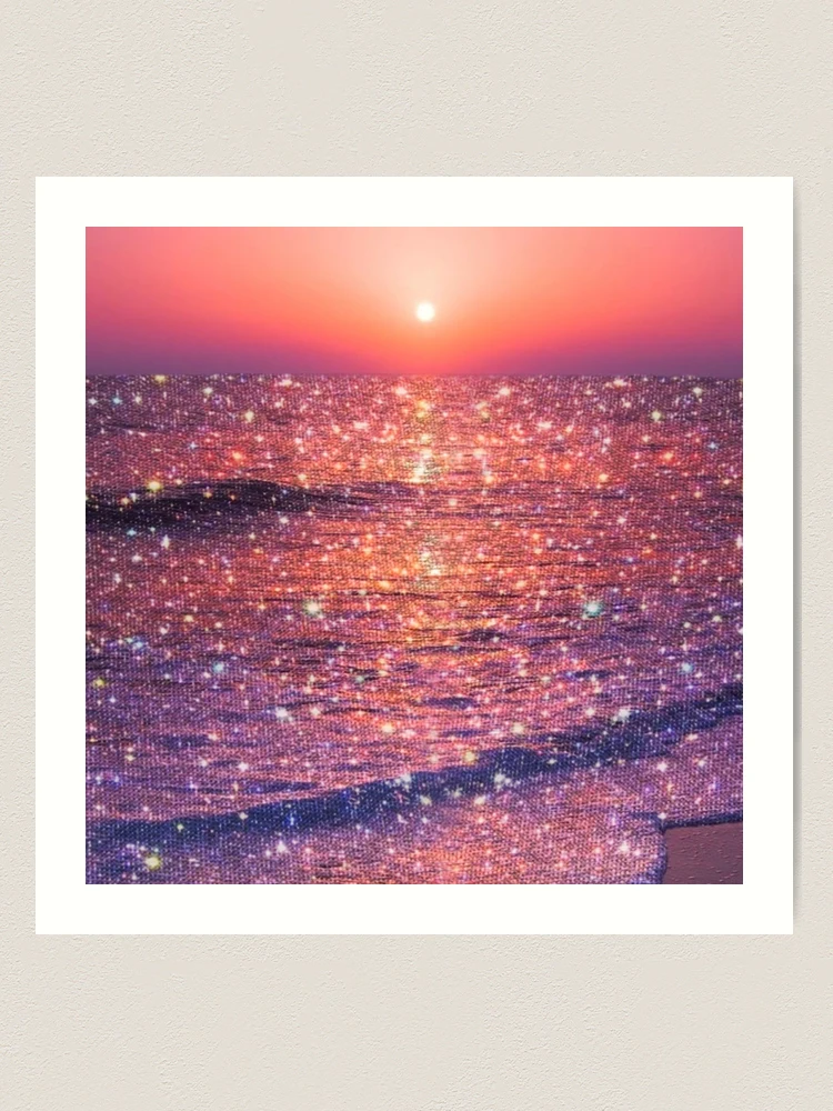 Society6 Sunset by Mareike B〓hmer Graphics Designart 'Red Sunset with Dark Ocean Waves' Seascape Metal