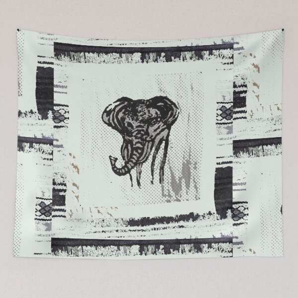 Item preview, Elephant Print with Border  designed and sold by Tammie Engelhart.