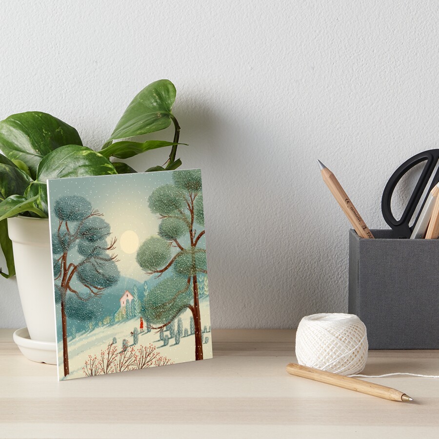 Winter Walk Art Board Print