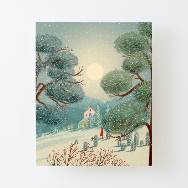 Winter Walk Canvas Mounted Print