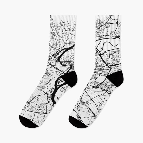 Item preview, Lyon, France Road Map Art - Earth Tones designed and sold by hatimelhag.