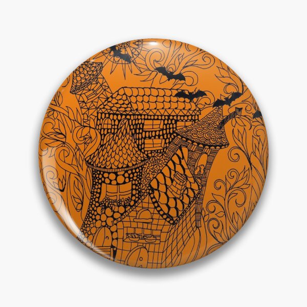 Item preview, Halloween House Zentangle Inspired designed and sold by REApparelCo.