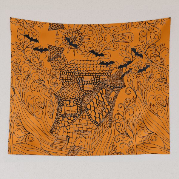 Item preview, Halloween House Zentangle Inspired designed and sold by REApparelCo.
